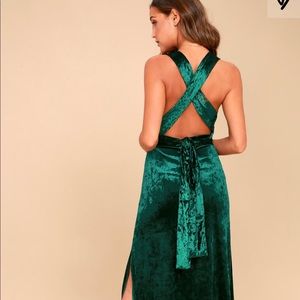 Lulus “Dreams Of Sheen Convertible Maxi Dress”